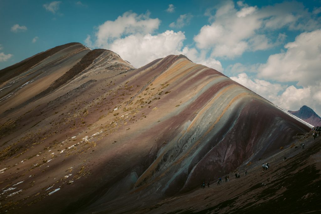 The colors of Rainbow Mountain in Peru.